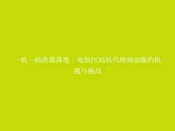 一机一码政策落地：电银POS机代理商面临的机遇与挑战