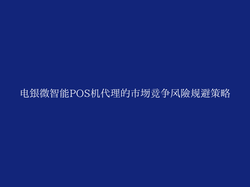 电银微智能POS机代理的市场竞争风险规避策略